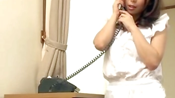 Naughty Asians fucking and pleasing their boss' husband while he's away from home.