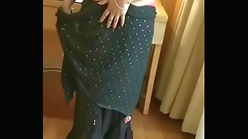 muslim rich lady riya black sari part 4